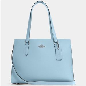 NWT COACH LEATHER AVENUE CARRYALL BLUE MIDNIGHT 💙